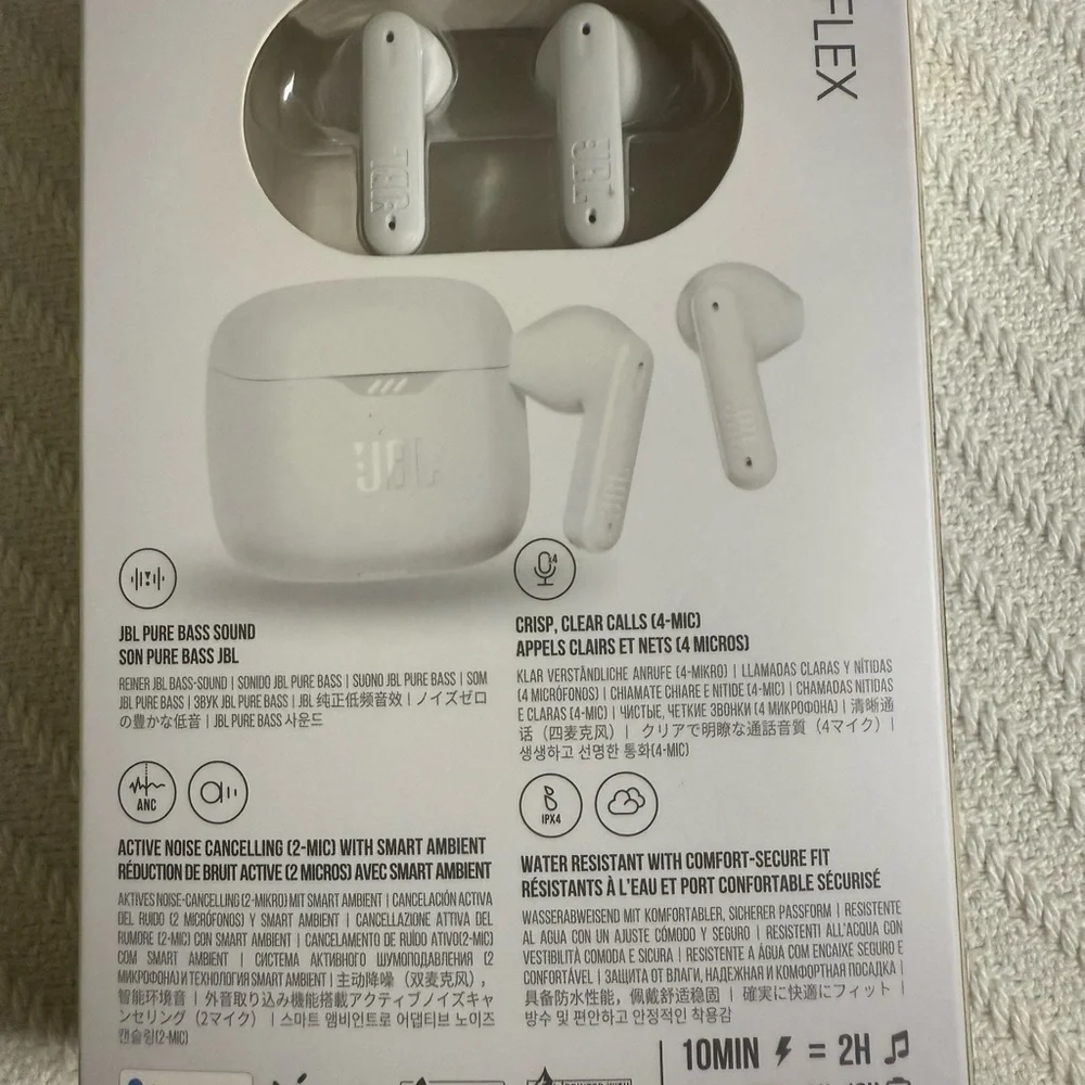 JBL White Headsets with Minimalist Design